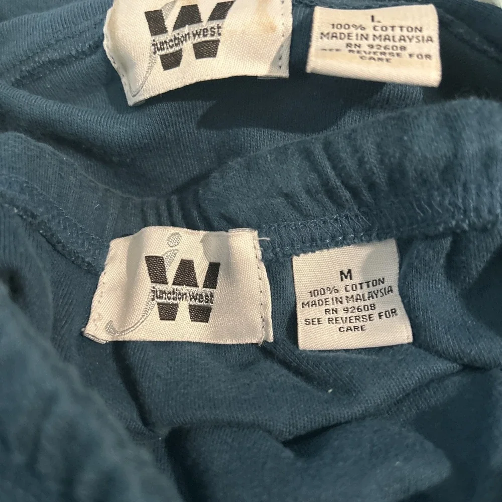 Vintage Two Piece Zip Sweatshirt and‎ Drawstring Skirt Set Teal Medium + Large